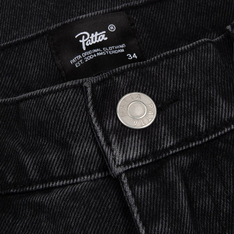 Patta Whiskers Denim Shorts - 28 / Black Denim - 4