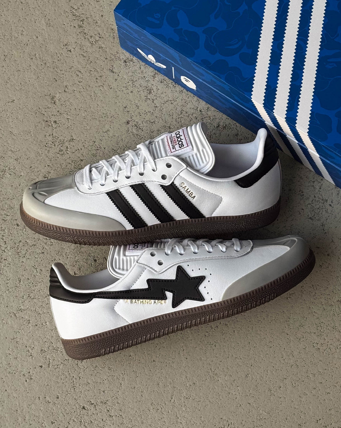 adidas Samba x BAPE ブラック/ホワイト スニーカー 国内9月6日発売予定】ア ベイシング エイプ × アディダス オリジナルス