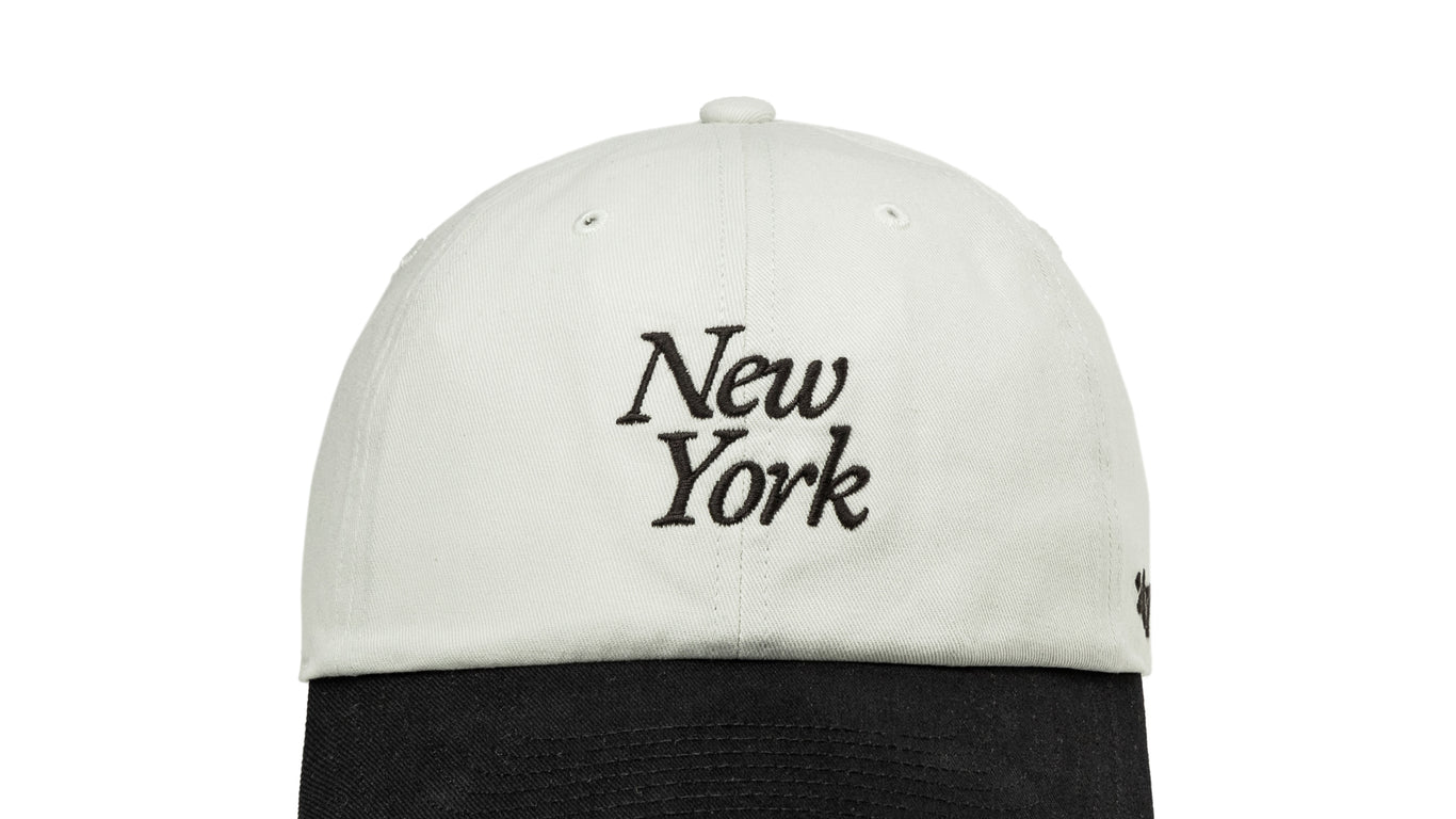 ◆MLB Korea◆ MLB New York Yankees Script Logo Ball Cap Scar Caligraphy Structured New York Yankees Ball Cap