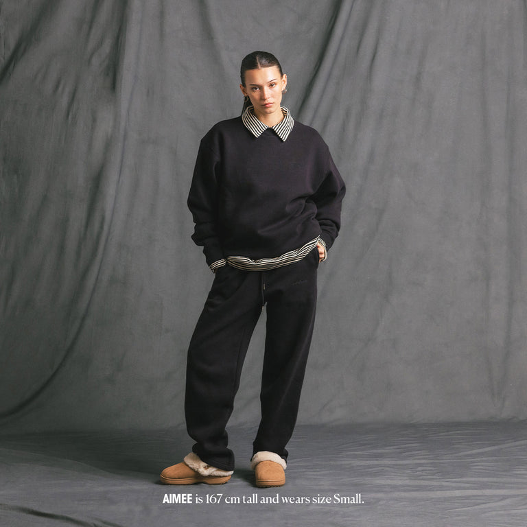 Asphaltgold Essential Crewneck (Black) onfeet