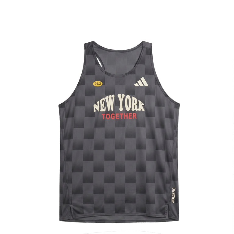 Adidas	Adizero NYC Running Singlet - L / Carbon / Black - 1
