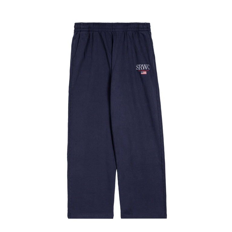 Sporty & Rich Nautical Embroidered Wide Sweatpant - XS / Dark Navy
