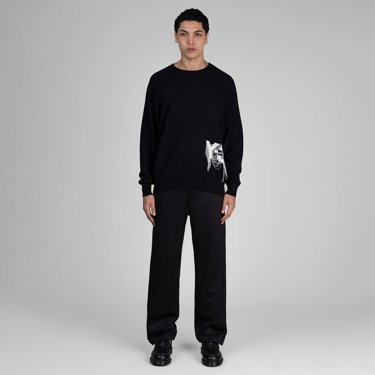 Adidas Y-3 Logo Knit Crew Sweatshirt