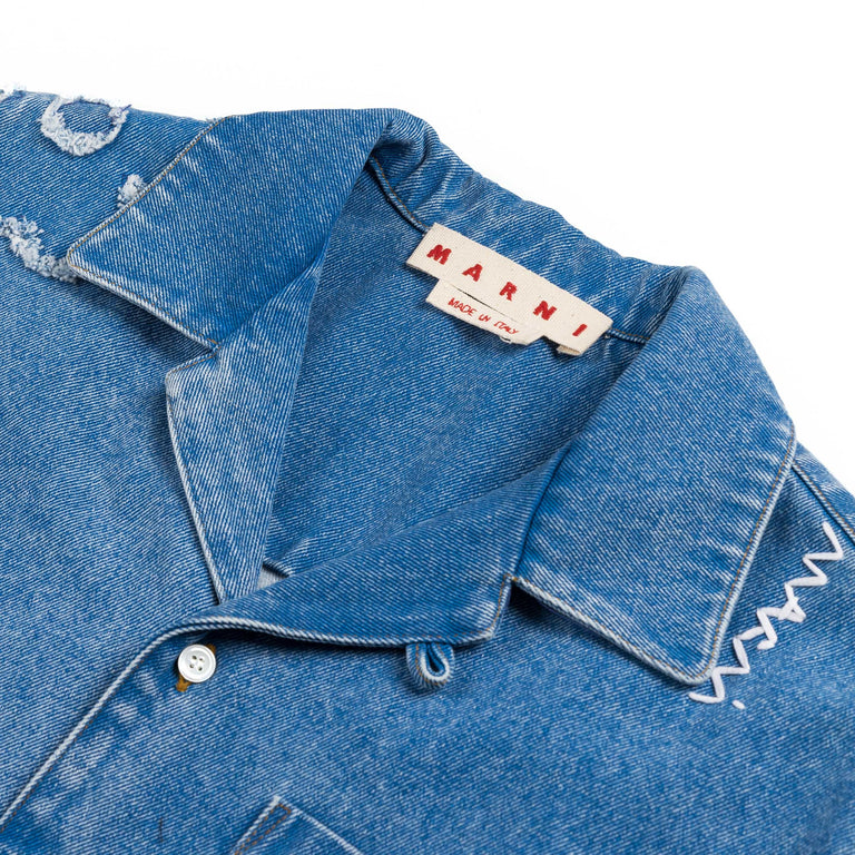 Marni Bowling Shirt With Dillies Patch Details