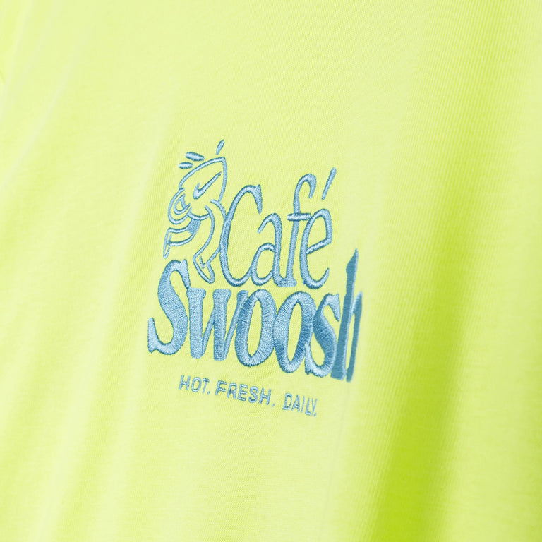 Nike Cafe Swoosh Illustration T-Shirt - S / Light Lemon Twist - 4