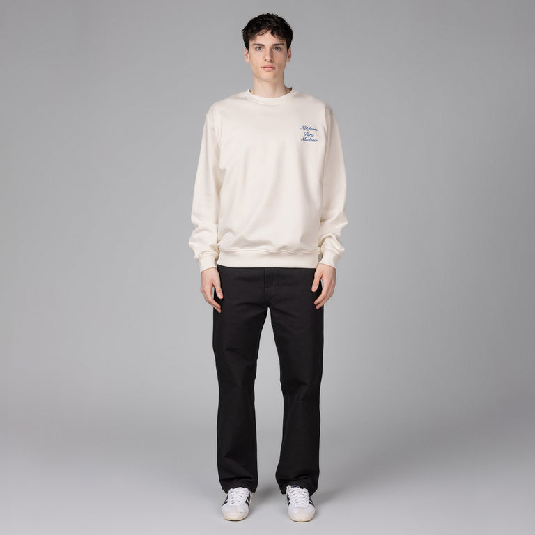 Drole de Monsieur Le Sweatshirt Slogan Cursive