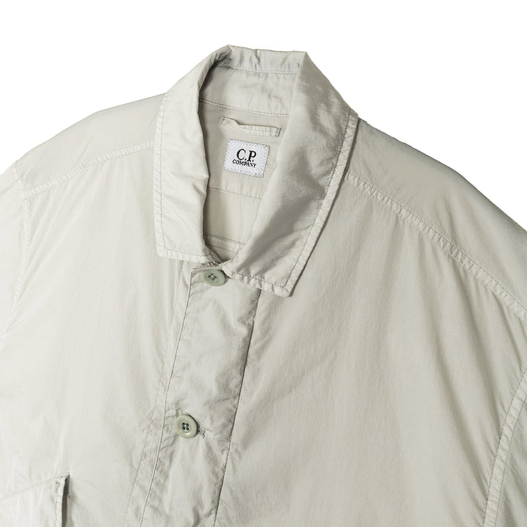 C.P. Company Chrome-R Short Sleeve Overshirt - XL / Blue Fox - 2
