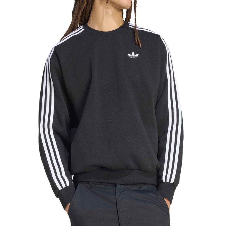 Adidas 3-Stripes Oversized Crewneck - L / Black / White - 2