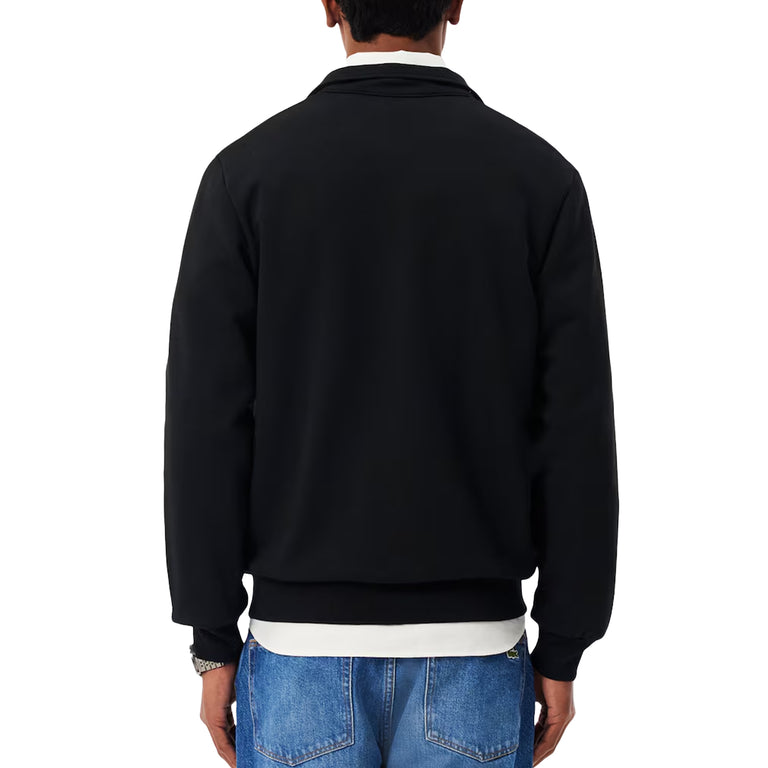 Lacoste Zipped Cotton Fleece Sweatshirt - S / Black - 3