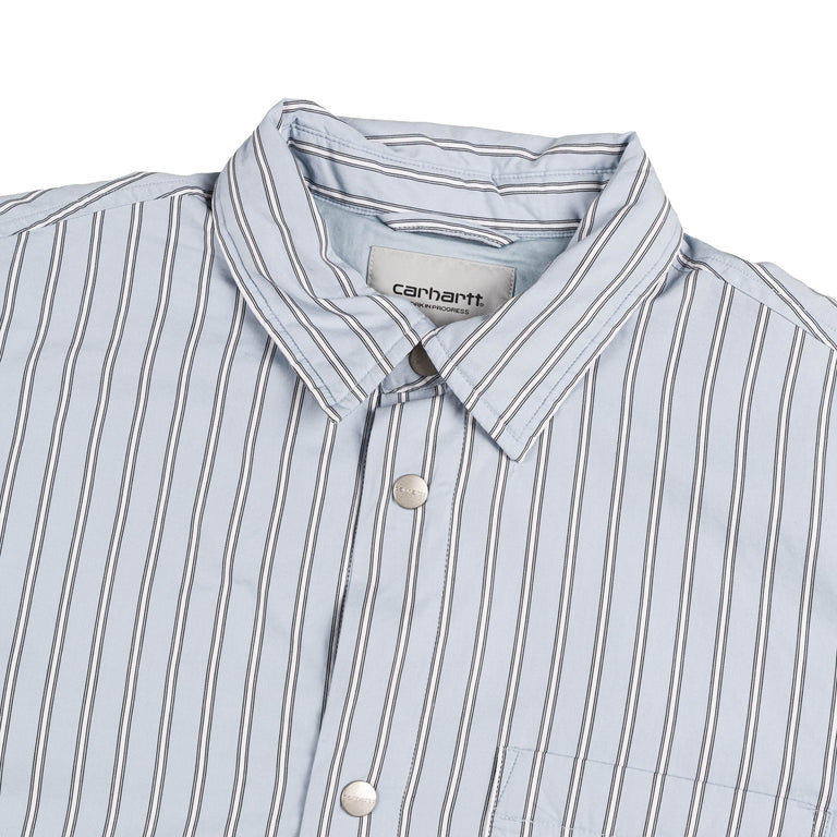 Carhartt WIP Grimsby Shirt Jac - XL / Grimsby Stripe / Blue Fog - 2
