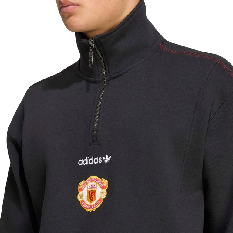 Adidas	Manchester United EQT Half Zip Top - L / Black - 2
