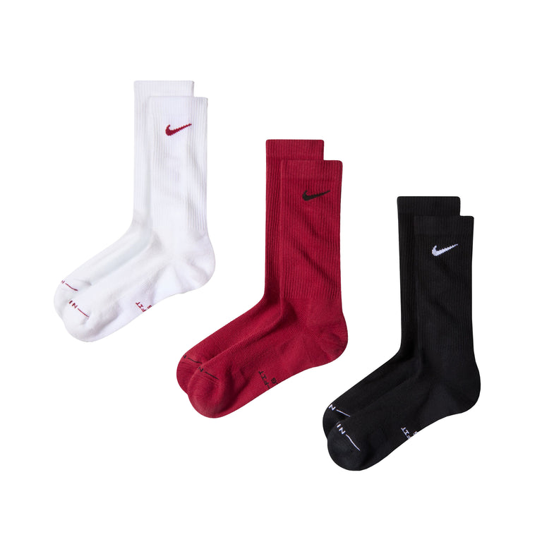 Nike	Everyday Elevated Crew Socks 3-Pack - L / White / Red / Black
