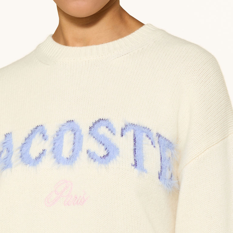 Lacoste Intarsia Branded Carded Pullover - XXL / Off White - 2
