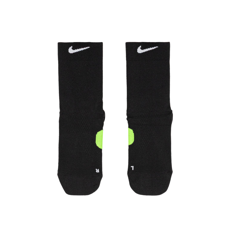 Nike	Running Midweight Crew Socks - XL / Black / Volt / White - 2