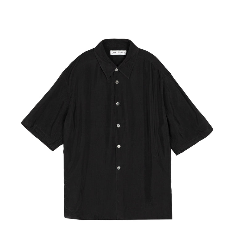 Our Legacy Beyond Short Sleeve Shirt - 48 / Char Black / Dustveil
