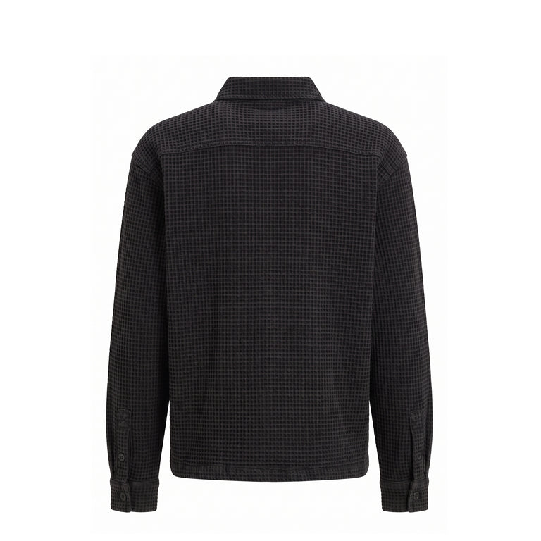 Brain Dead Waffle Button Front Shirt - S / Black - 2
