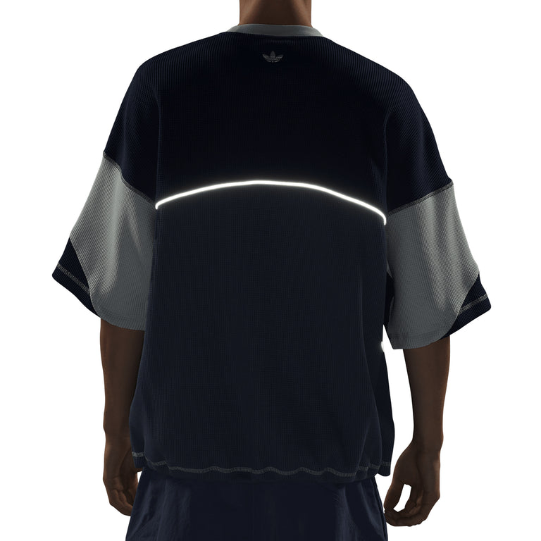 Adidas La Cienega Short Sleeve Sports Tee - L / Off White / Night Indigo / Preloved Ink - 7
