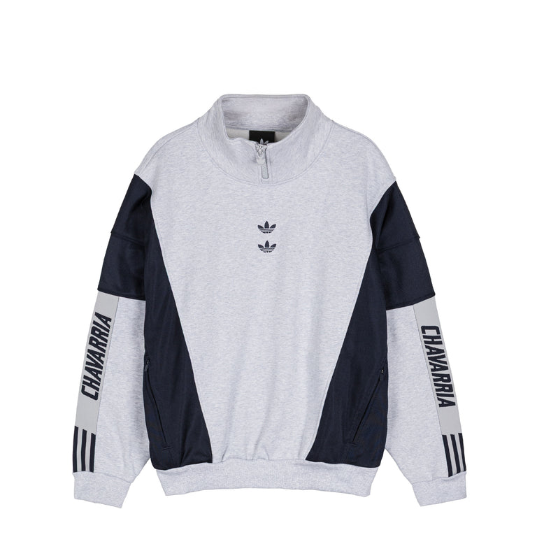 Adidas x Willy Chavarria Watsonville Mockneck Jumper - L / Light Grey Heather / Legend Ink
