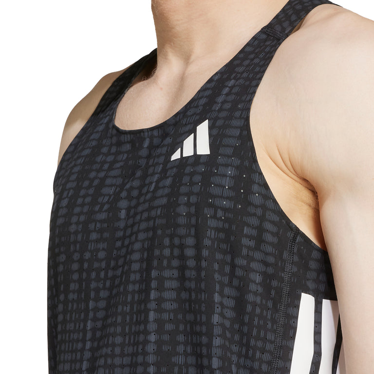 Adidas	Adizero Running Singlet - L / Carbon / Black - 8