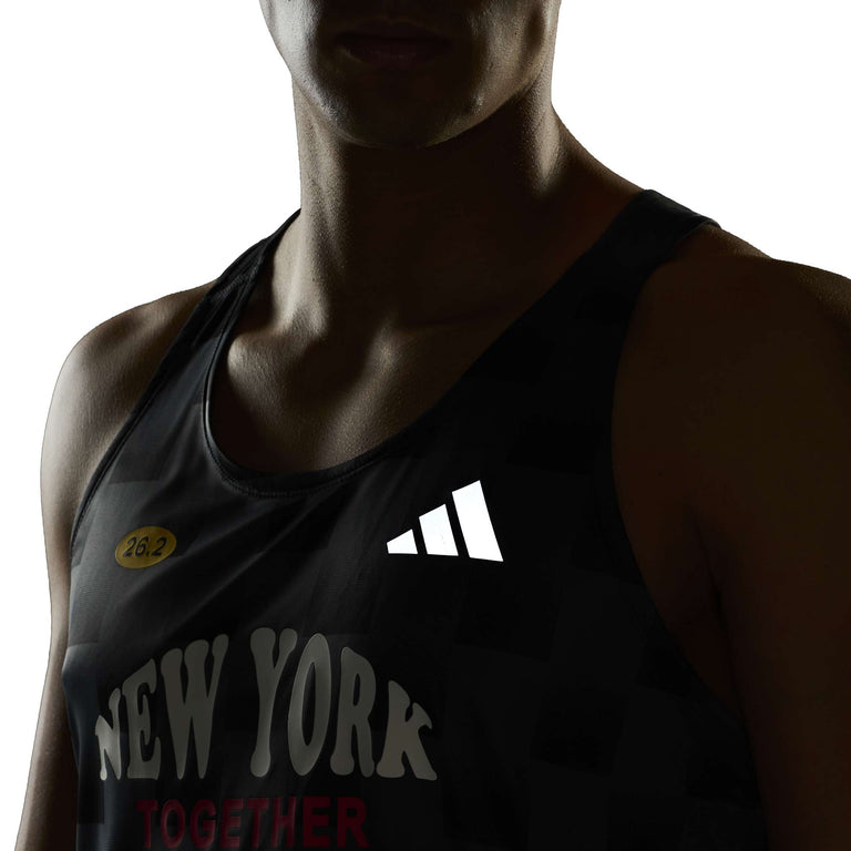 Adidas	Adizero NYC Running Singlet - L / Carbon / Black - 4