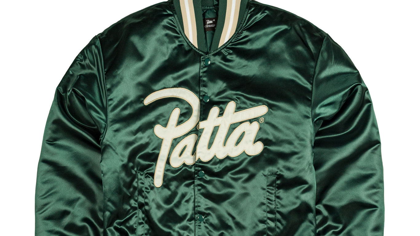 Patta Script Logo Satin Varsity Jacket Apparel » Buy online now!