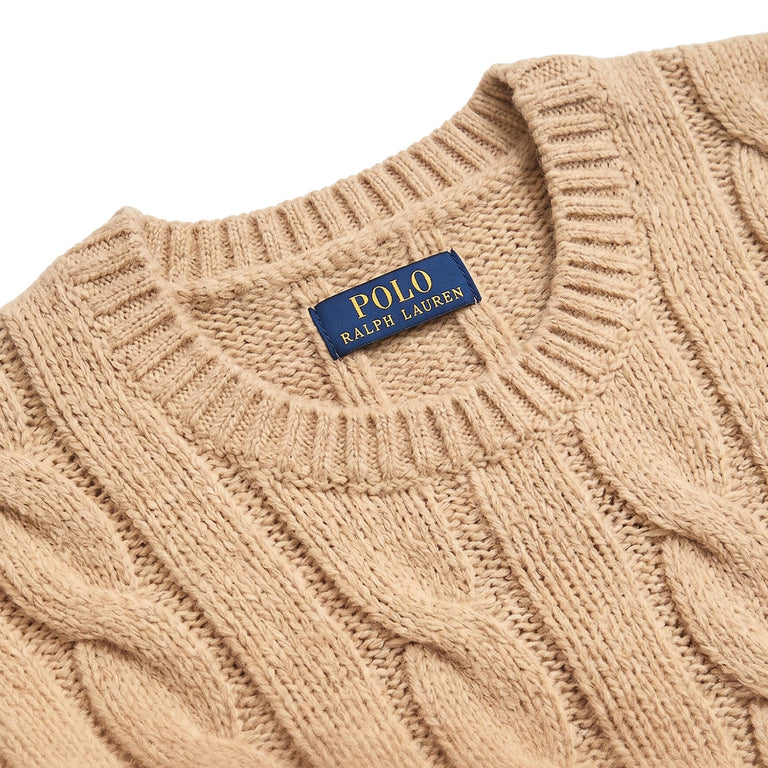 Polo Ralph Lauren Cable-Knit Wool-Blend Jumper - S / Camel Melange - 3
