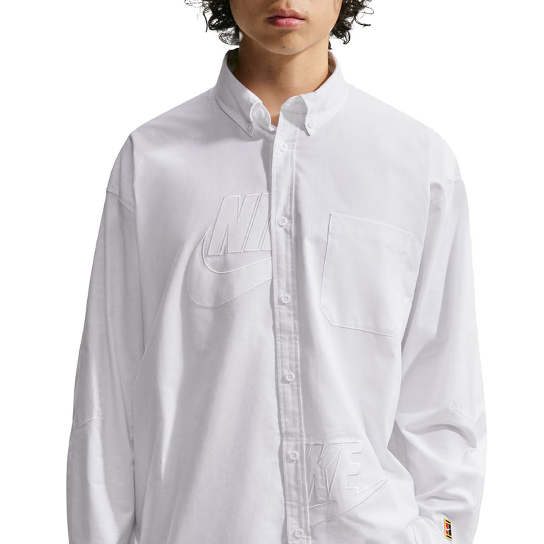 Nike	Club Rules Long-Sleeve Oxford Top - L / White / White - 4
