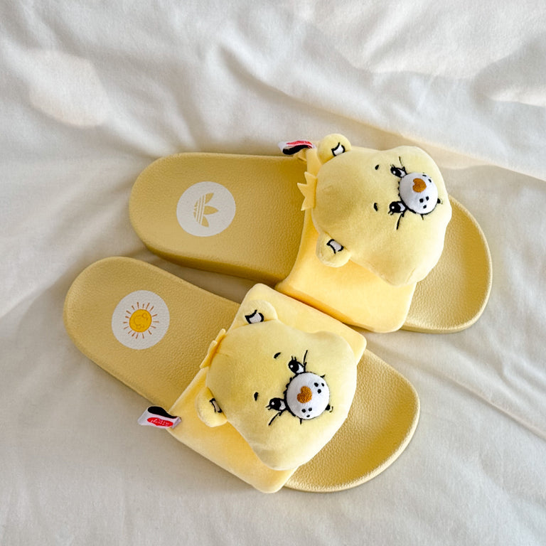 Adidas x Care Bears Adilette W onfeet