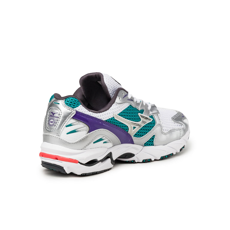 Mizuno Wave Rider 10 Sport - 40.5 / White / Silver / Teal Blue - 3