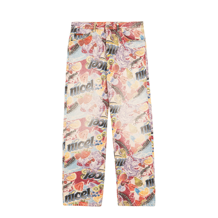 Martine Rose 5 Pocket Relaxed Fit Jean - S / Multicolour Fruits
