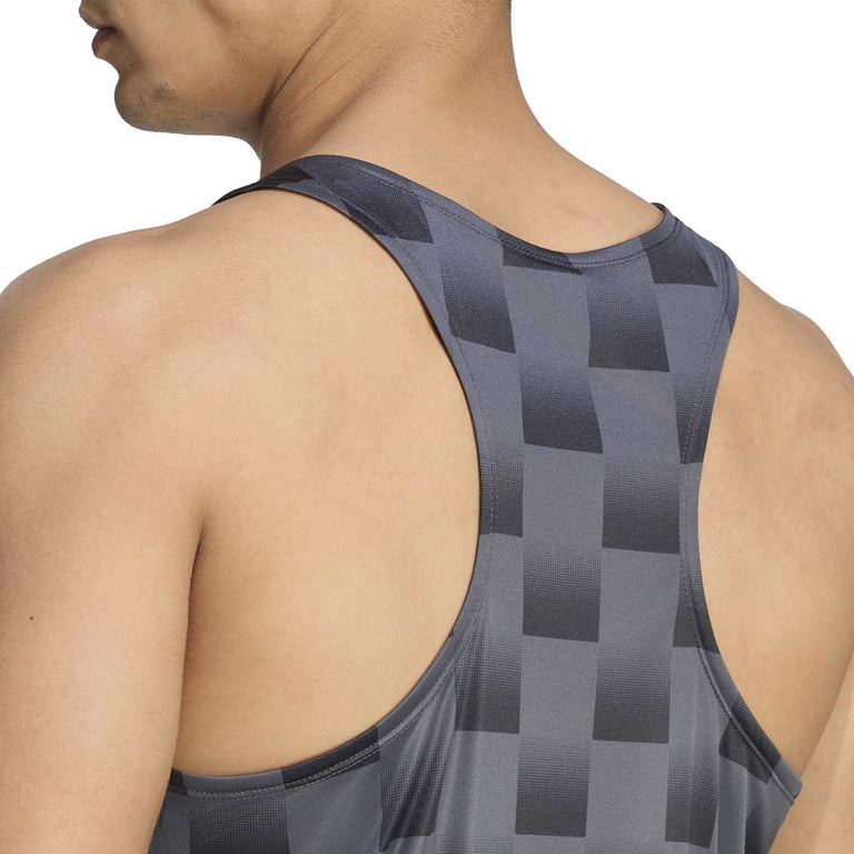 Adidas	Adizero NYC Running Singlet - L / Carbon / Black - 3