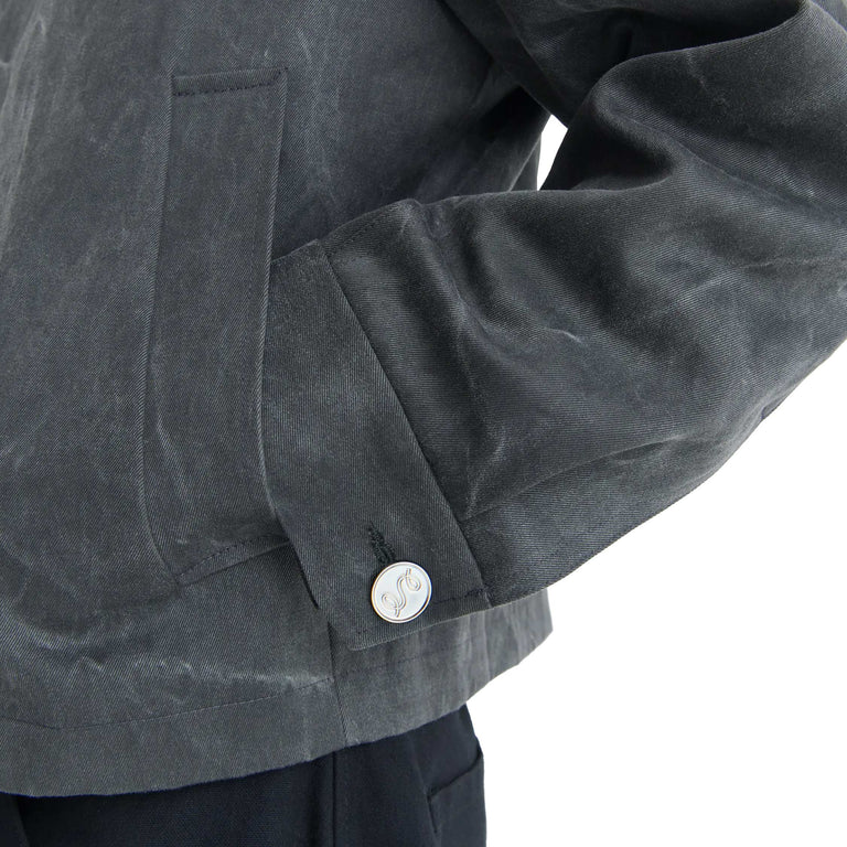 Sefr Tazio Jacket - M / Marble Charcoal Twill - 3