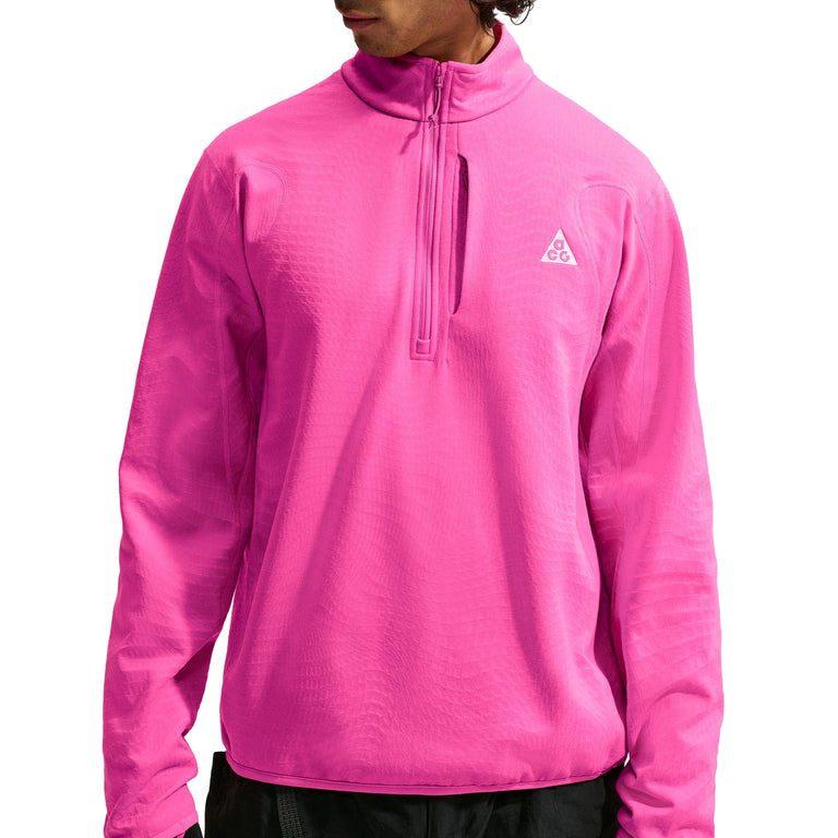 Nike	ACG "Wolf Grid" Therma-FIT 1/2-Zip Hiking Top - XXL / Desert Pink / Light Crimson / Summit White - 5