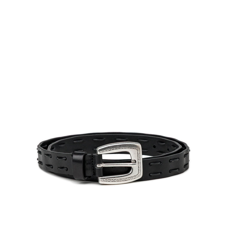 Molebo Leather Cord Belt - 80 / Black
