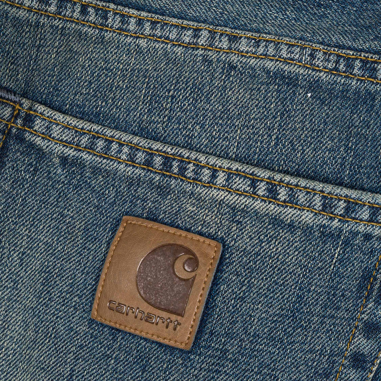 Carhartt WIP Aaron Pant - 28 / Blue Worn - 5