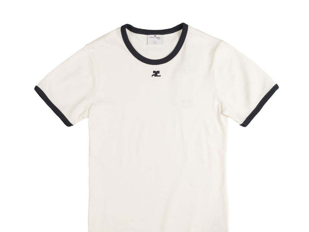 トップス Courages Signature contrast T-shirt SIGNATURE CONTRAST T-SHIRT - courrèges