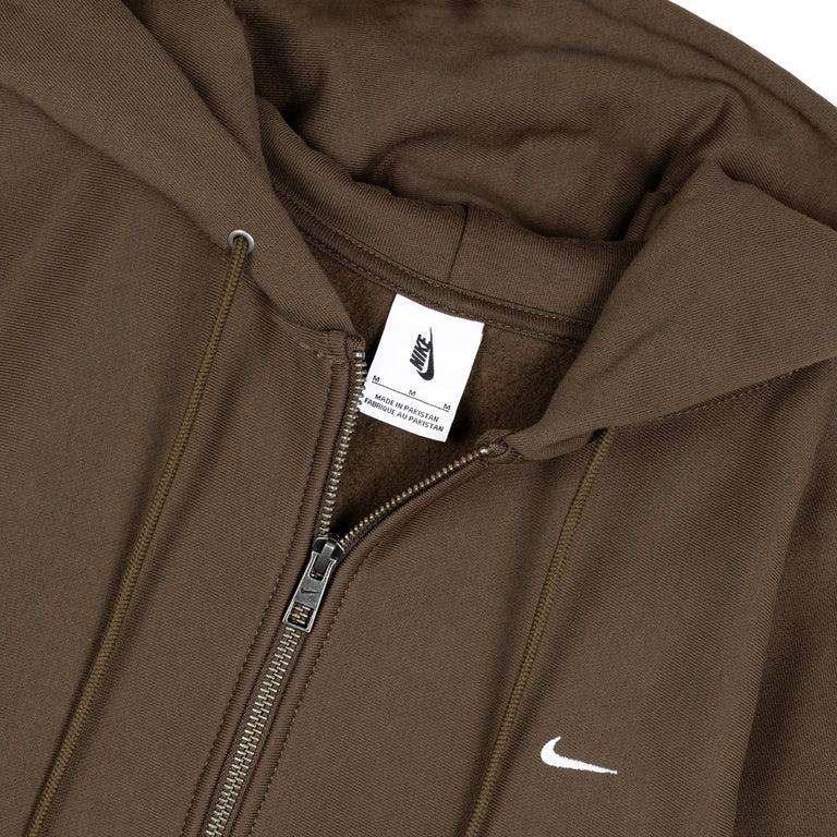 Nike	Solo Swoosh Full-Zip Fleece Hoodie - XXL / Dark Hazel / White - 2