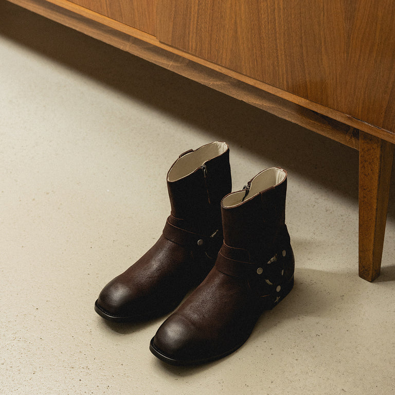 Duke + Dexter Harley Biker Boot onfeet