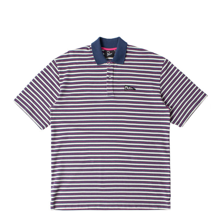 By Parra Flag Striper Polo Shirt - XXL / Purple / Pink - 1