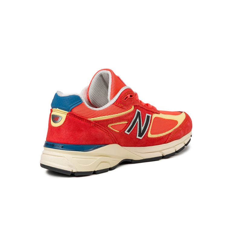 New Balance 990 v4 *Made in USA* - 36 / Urgent Red / Maize / Sea Stone - 3