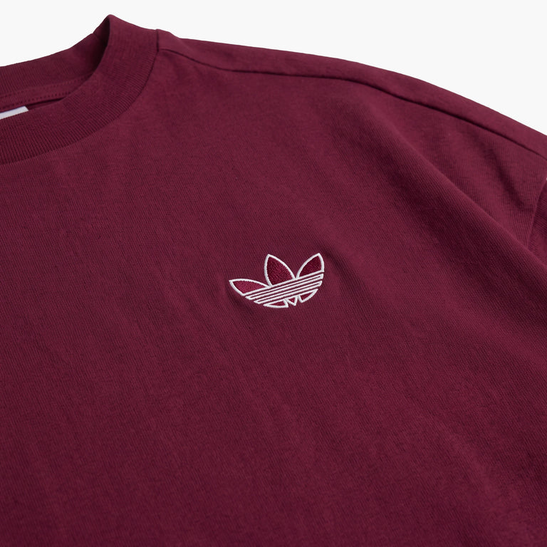 Adidas	adiSignature 3 Stripes T-Shirt - M / Team Maroon 2 / Off White - 2
