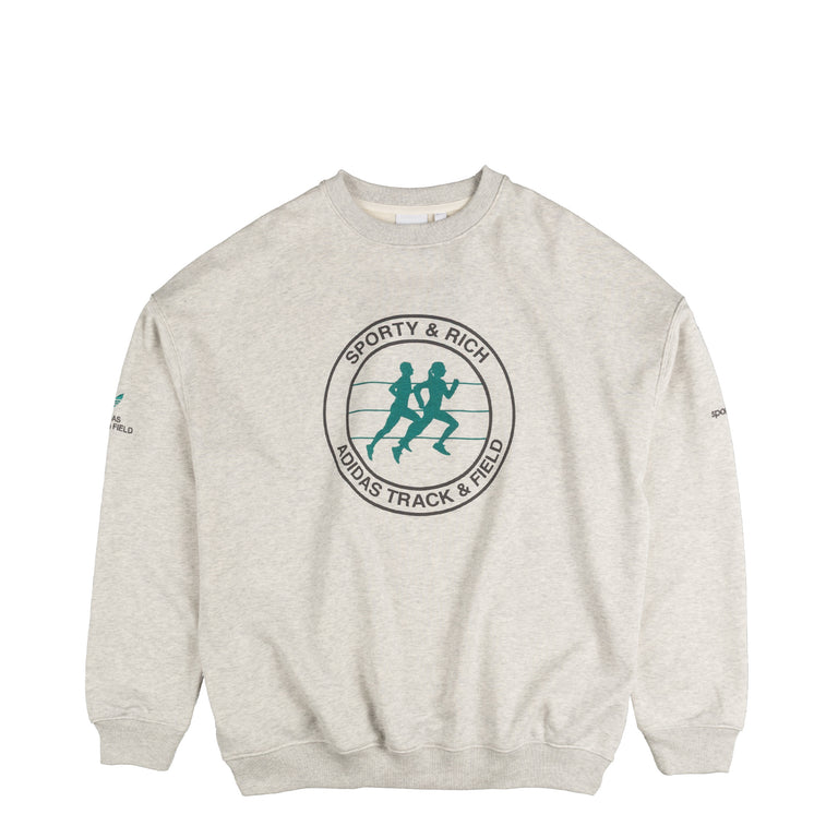 Adidas x Sporty & Rich Wmns Sweater - XL / Light Grey Heather
