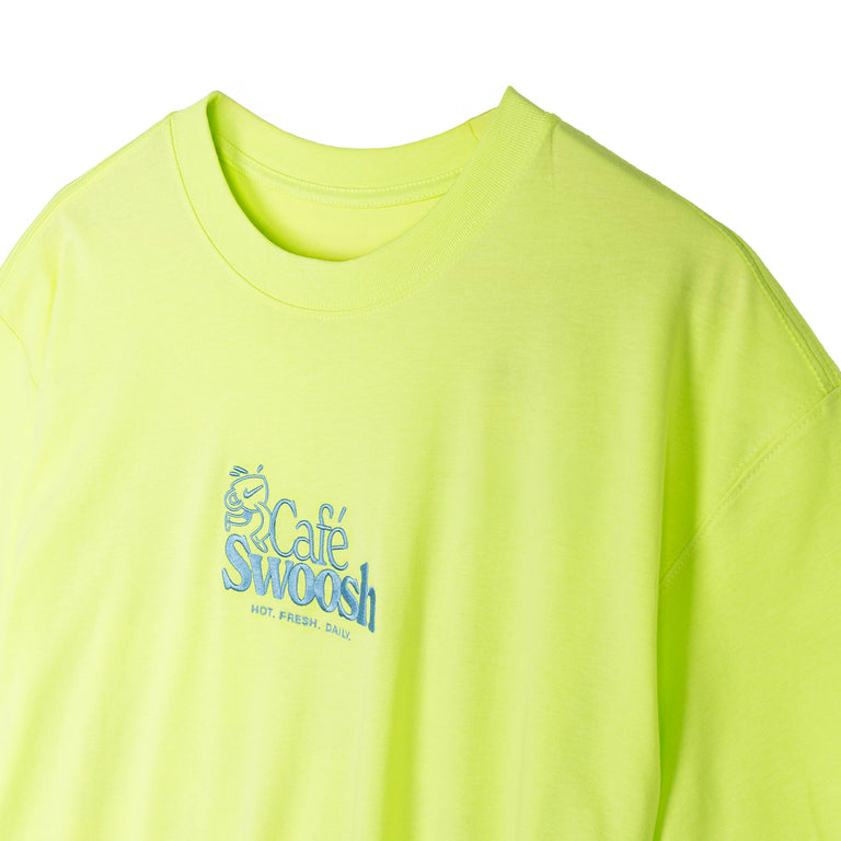 Nike Cafe Swoosh Illustration T-Shirt - S / Light Lemon Twist - 3