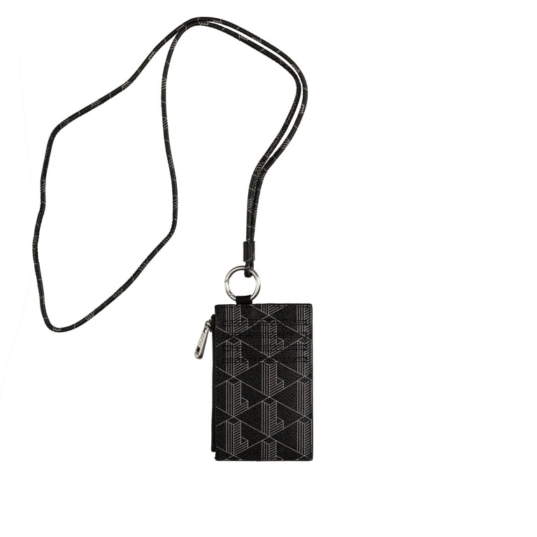 Lacoste The Blend Grained Monogram Print Card Holder