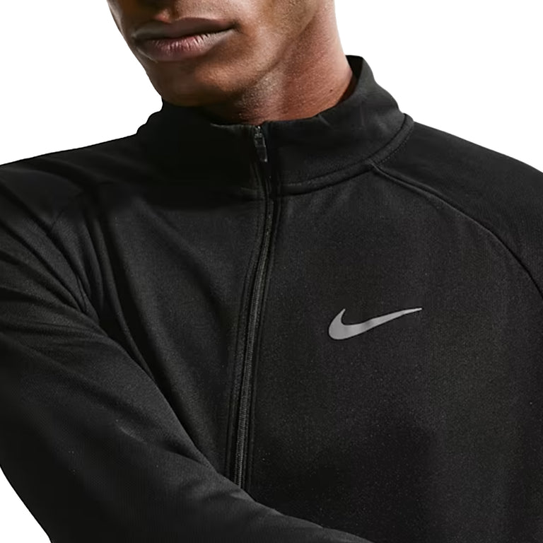 Nike	Miler Dri-Fit 1/2-Zip Running Top - XXL / Black / Reflective Silver - 5