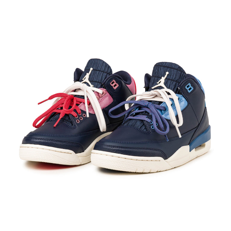 Nike Wmns Air Jordan 3 Retro *Sports Renaissance* - 36.5 / Obsidian / Chalk / Track Red - 2