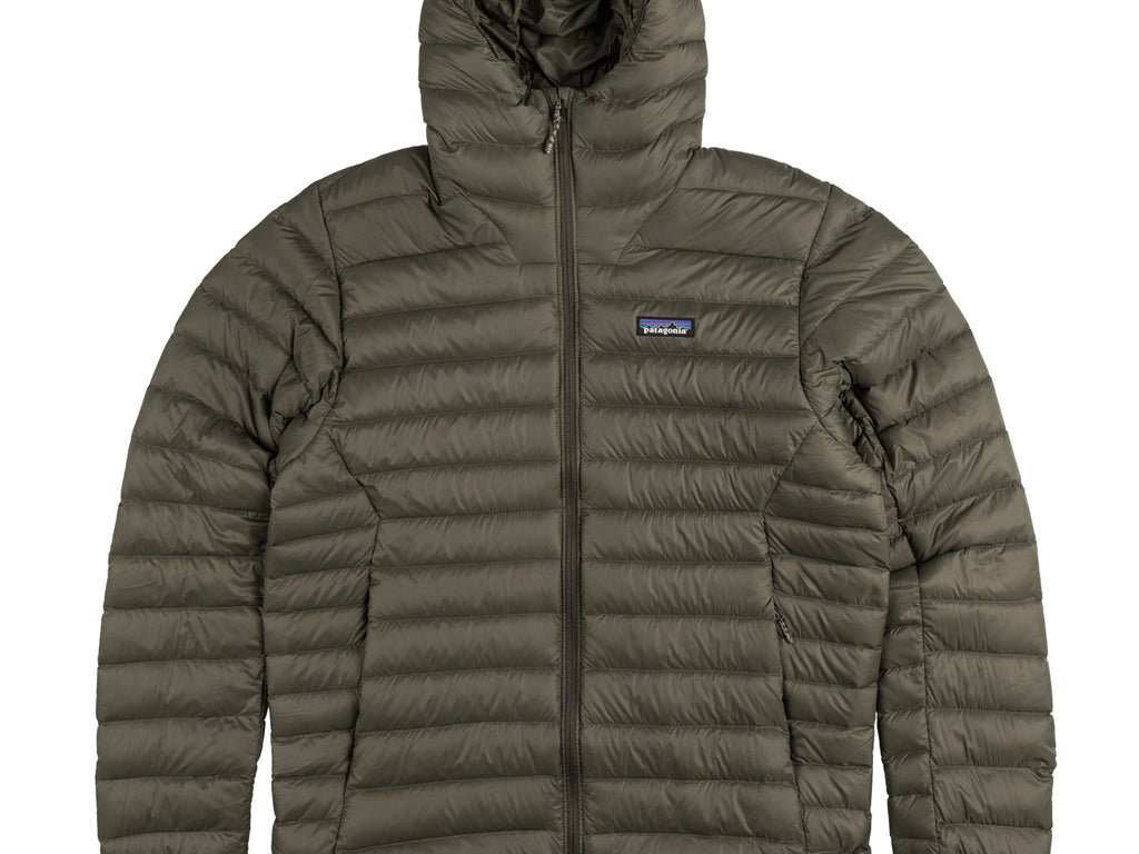 Down sweater with hood sales