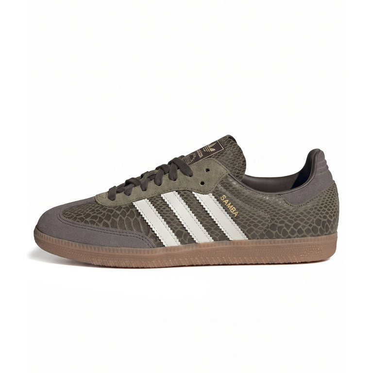 Adidas Samba OG *Snake* - 46 2/3 / Focus Olive / Off White / Gum 4 - 1