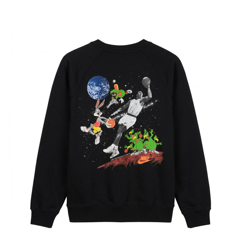 Nike	Jordan Brooklyn Space Jam Vault Fleece Crewneck Sweatshirt - L / Black - 1
