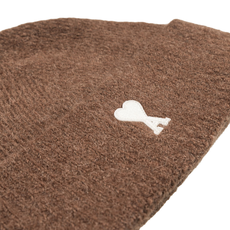 AMI Paris Striped Ami De Coeur Alpaca Beanie